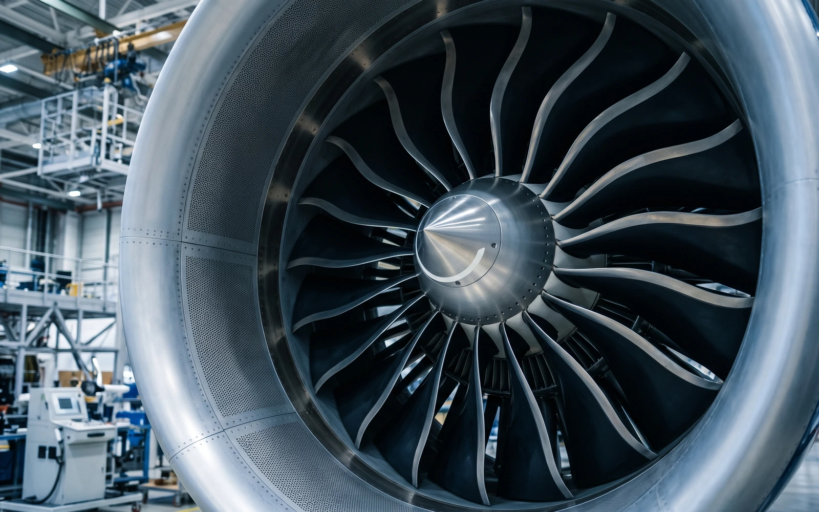 High-Bypass Turbofan Jet Engine Assembly
